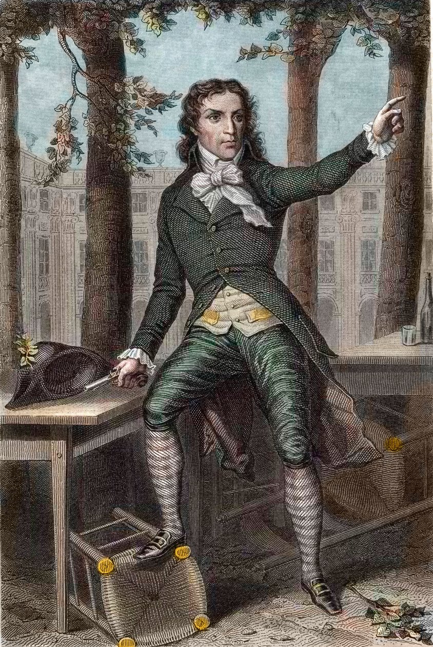 Portret van Camille Desmoulins (1760-1794), politicus tijdens de Franse Revolutie door Unknown artist