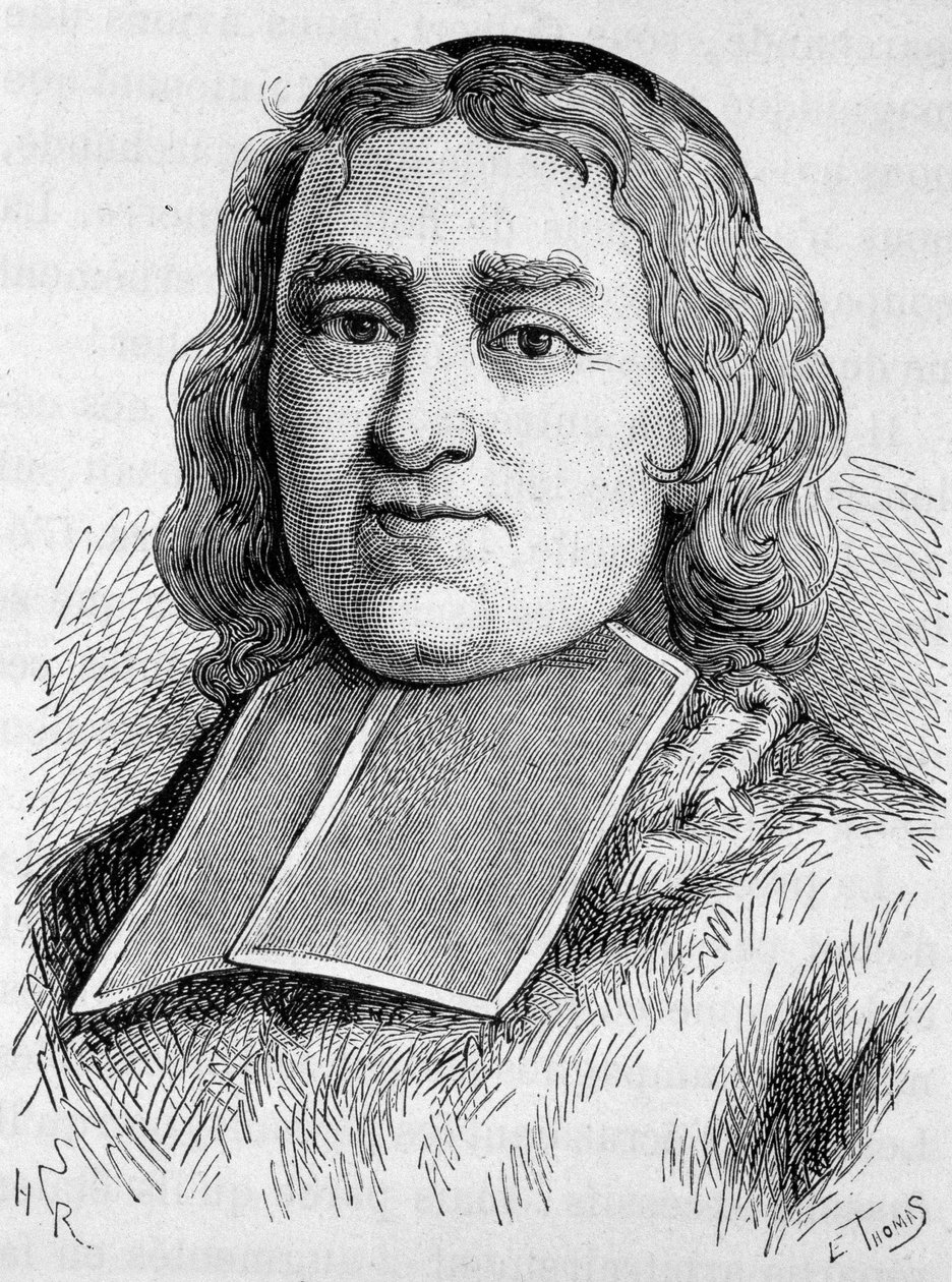Portret van kardinaal Fleury (1653 - 1743) (André Hercule de Fleury). Gravure van het einde van de 19e eeuw in 