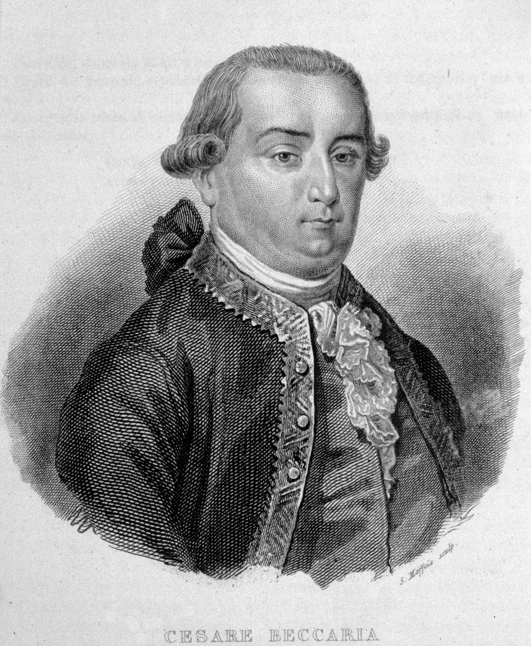 Portret van Cesare Bonesana, Markies de Beccaria (1738 - 1794), Italiaanse jurist. door Unknown artist