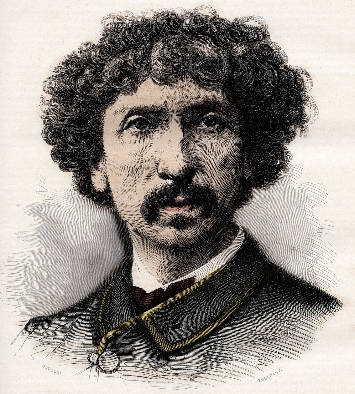 Portret van Charles Garnier (1825-1898), Franse architect - gravure in 