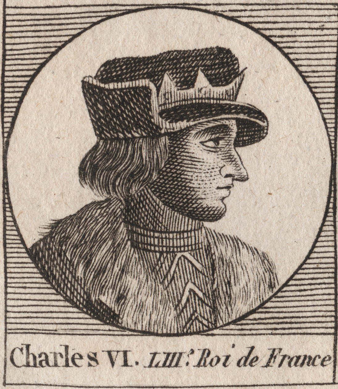 Portret van Karel VI (1368-1422), koning van Frankrijk - Karel VI (1368-1422) koning van Frankrijk door Unknown artist