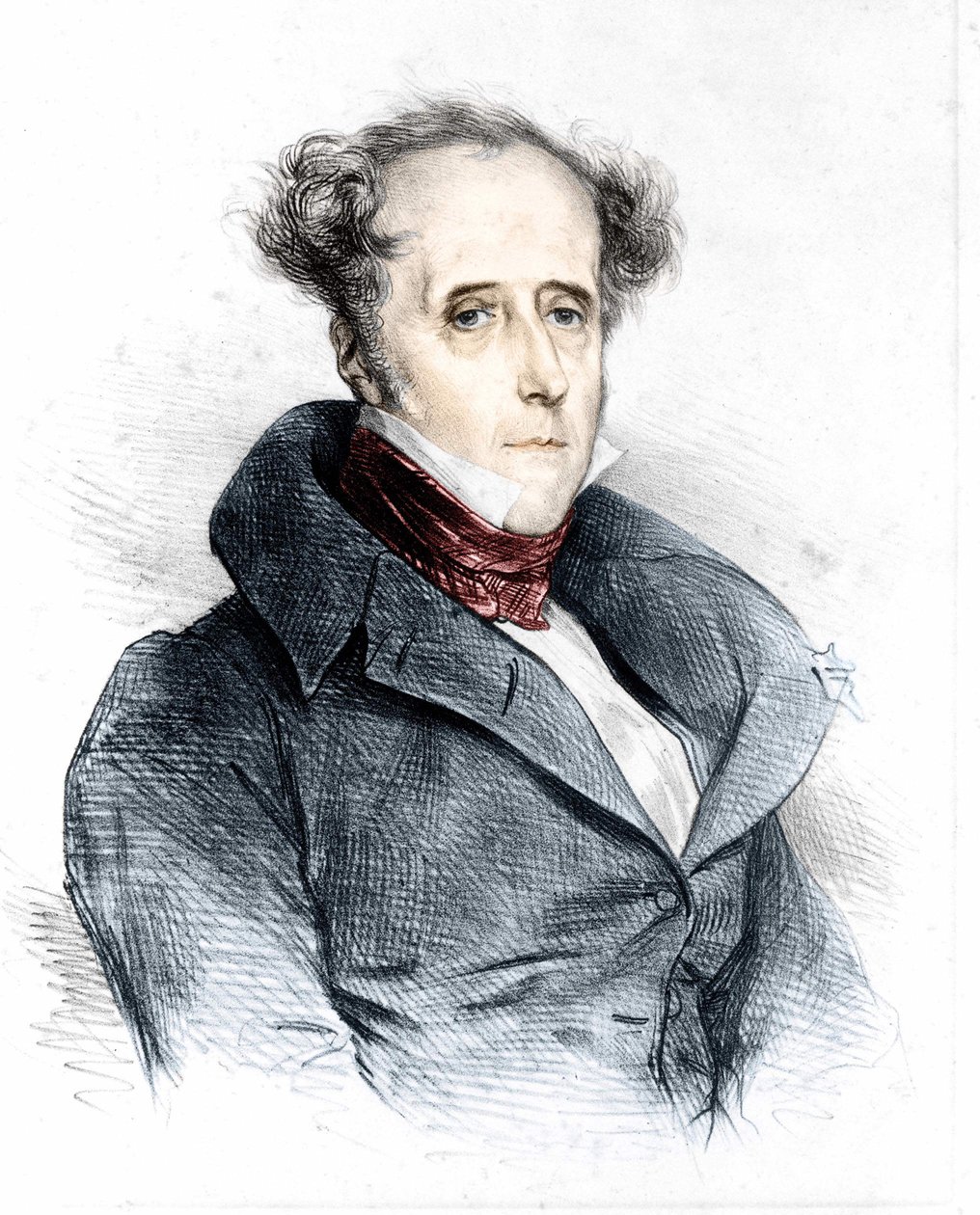 Portret van Chateaubriand door Devéria - in de krant 