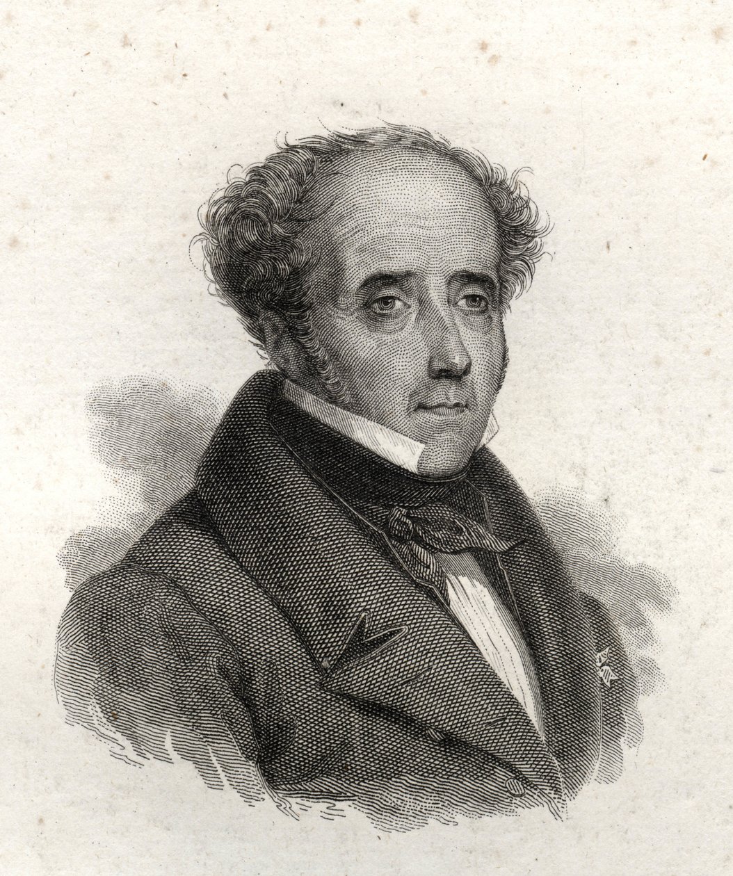 Portret van Chateaubriand, gravure van de 19e eeuw door Unknown artist
