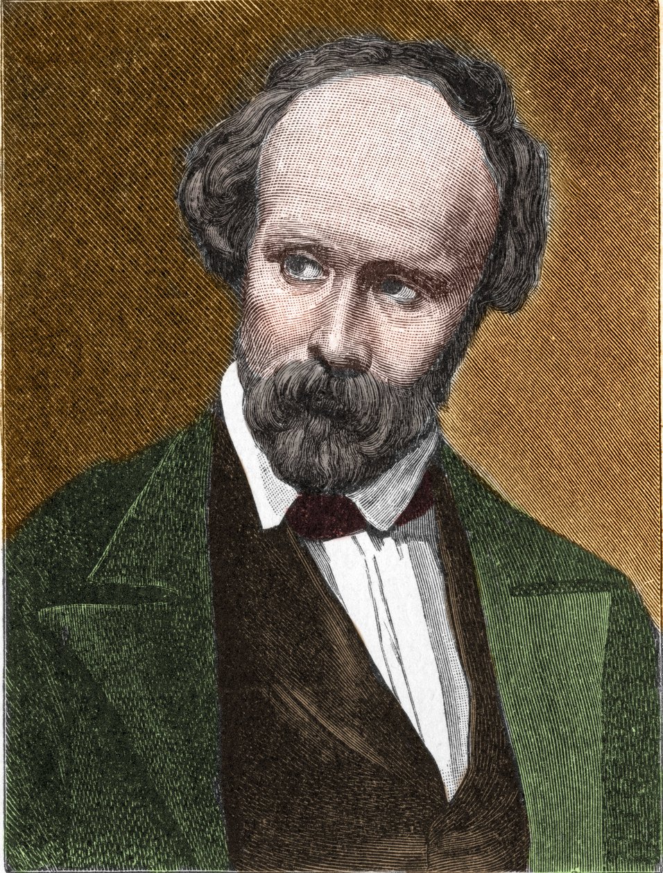 Portret van Christian Friedrich Hebbel (1813-1863), Duitse dichter en toneelschrijver. door Unknown artist