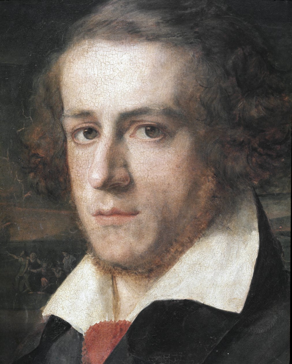 Portret van Ciro Menotti, Italiaans patriot (olieverfschilderij) door Unknown Artist