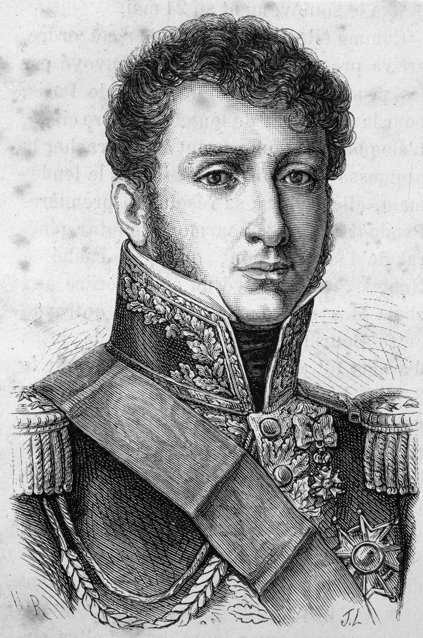 Portret van Graaf Charles Tristan van Montholon, Franse generaal (1783-1853) door Unknown artist