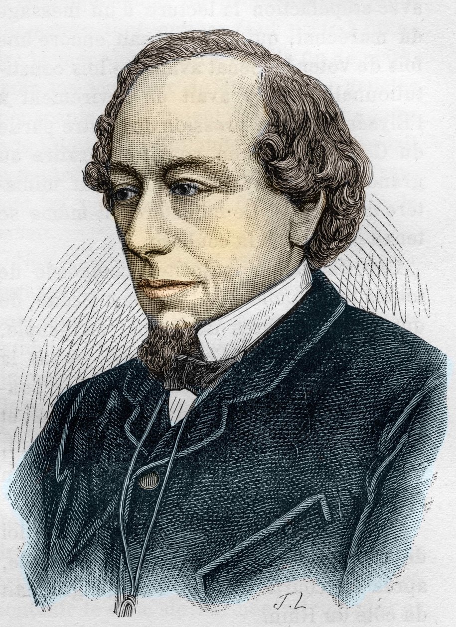 Portret van Disraeli Benjamin (Lord Beaconsfield) door Unknown artist