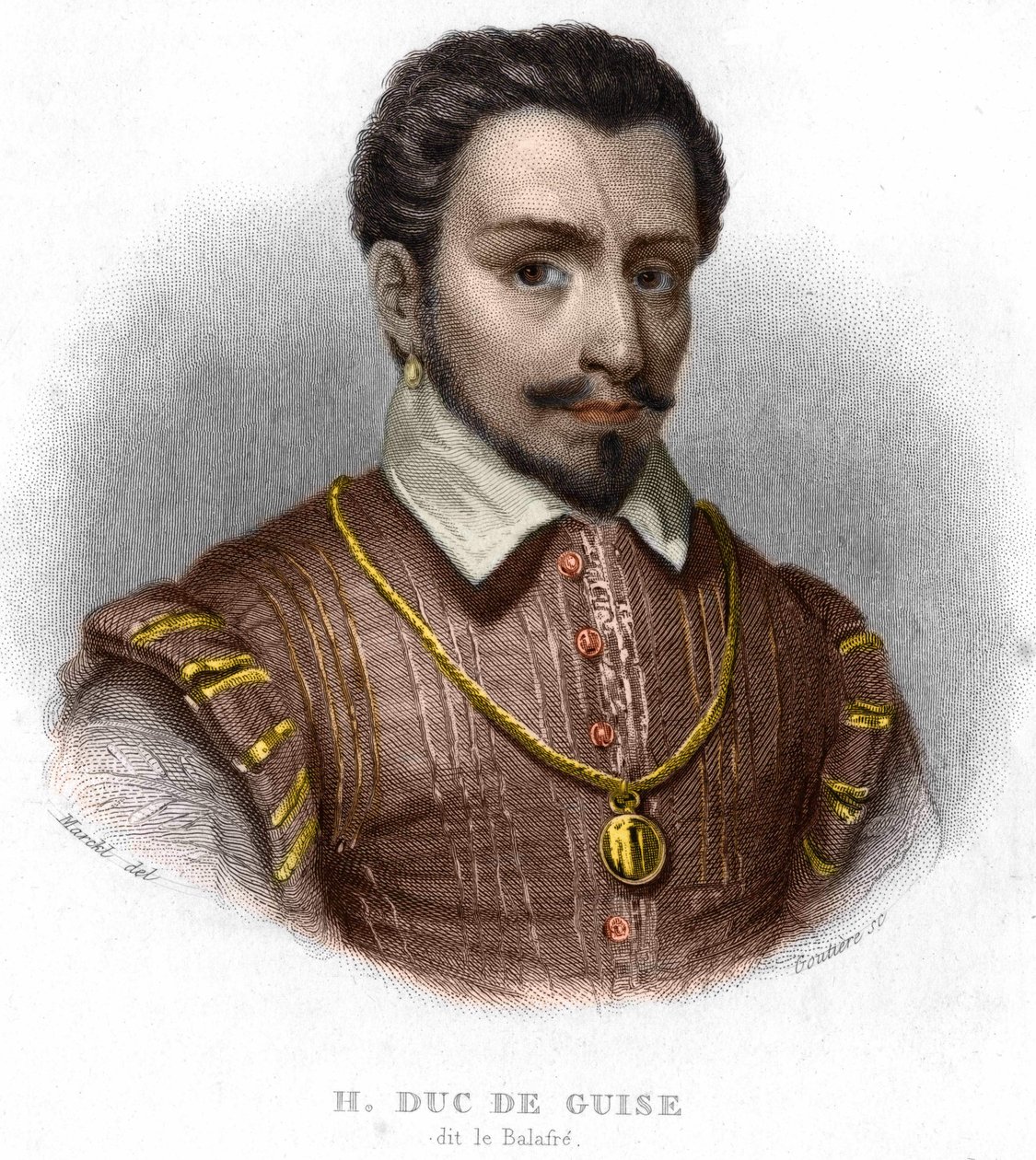 Portret van de hertog van Guise. François de Lorraine, hertog van Aumale, daarna 2e hertog van Guise Franse luitenant-generaal (1519 tot 1563) door Unknown artist