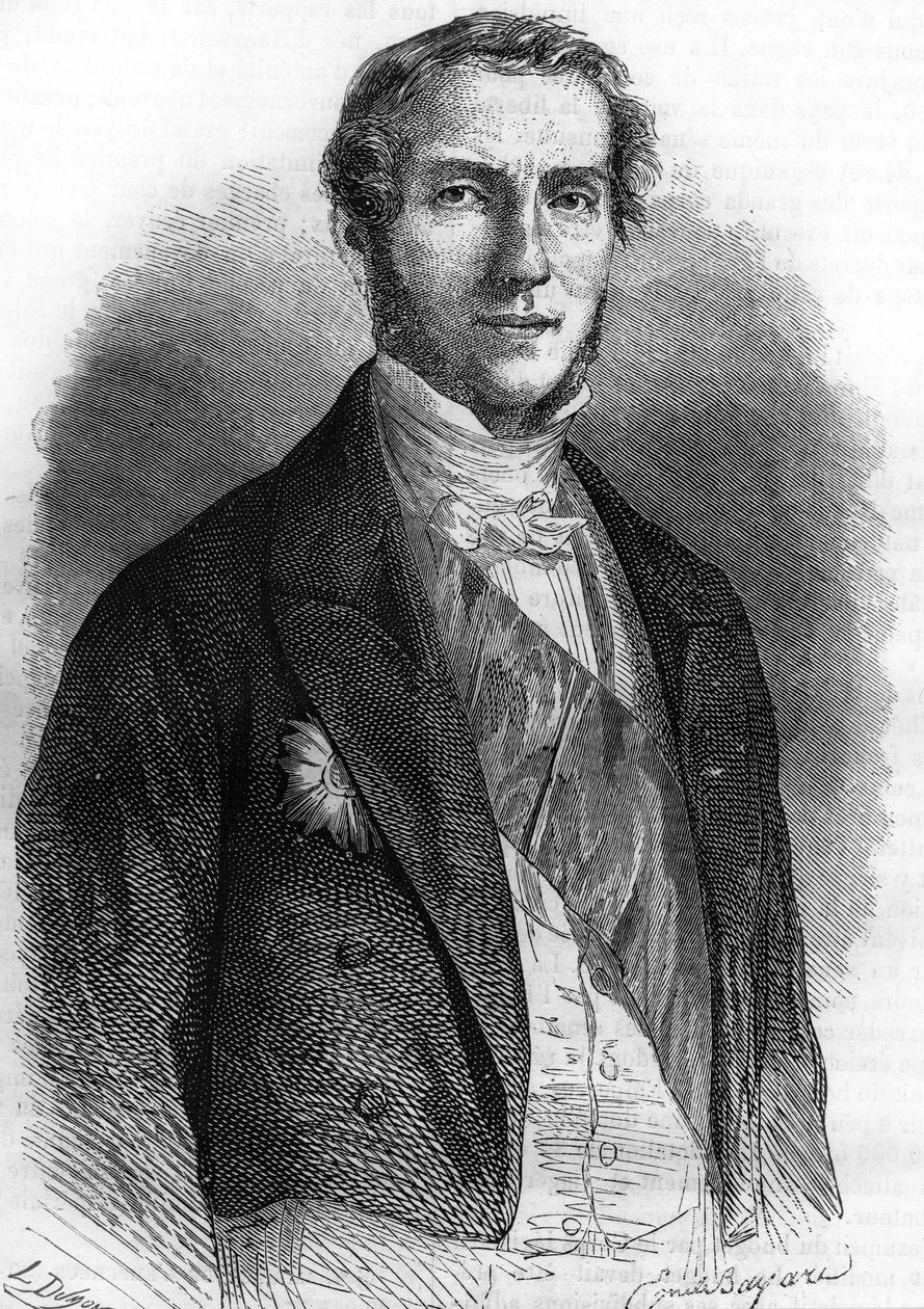 Portret van Edouard Drouyn de Lhuys (1805-1881), Franse diplomaat en politicus. door Unknown artist