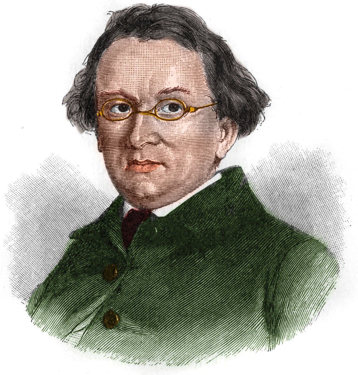 Portret van Eduard Mörike (1804-1875), Duitse romantische schrijver. door Unknown artist