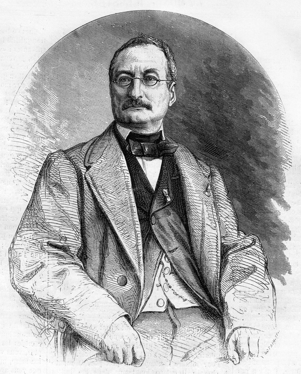 Portret van Elie Berthet Franse schrijver van de 19e eeuw door Unknown artist