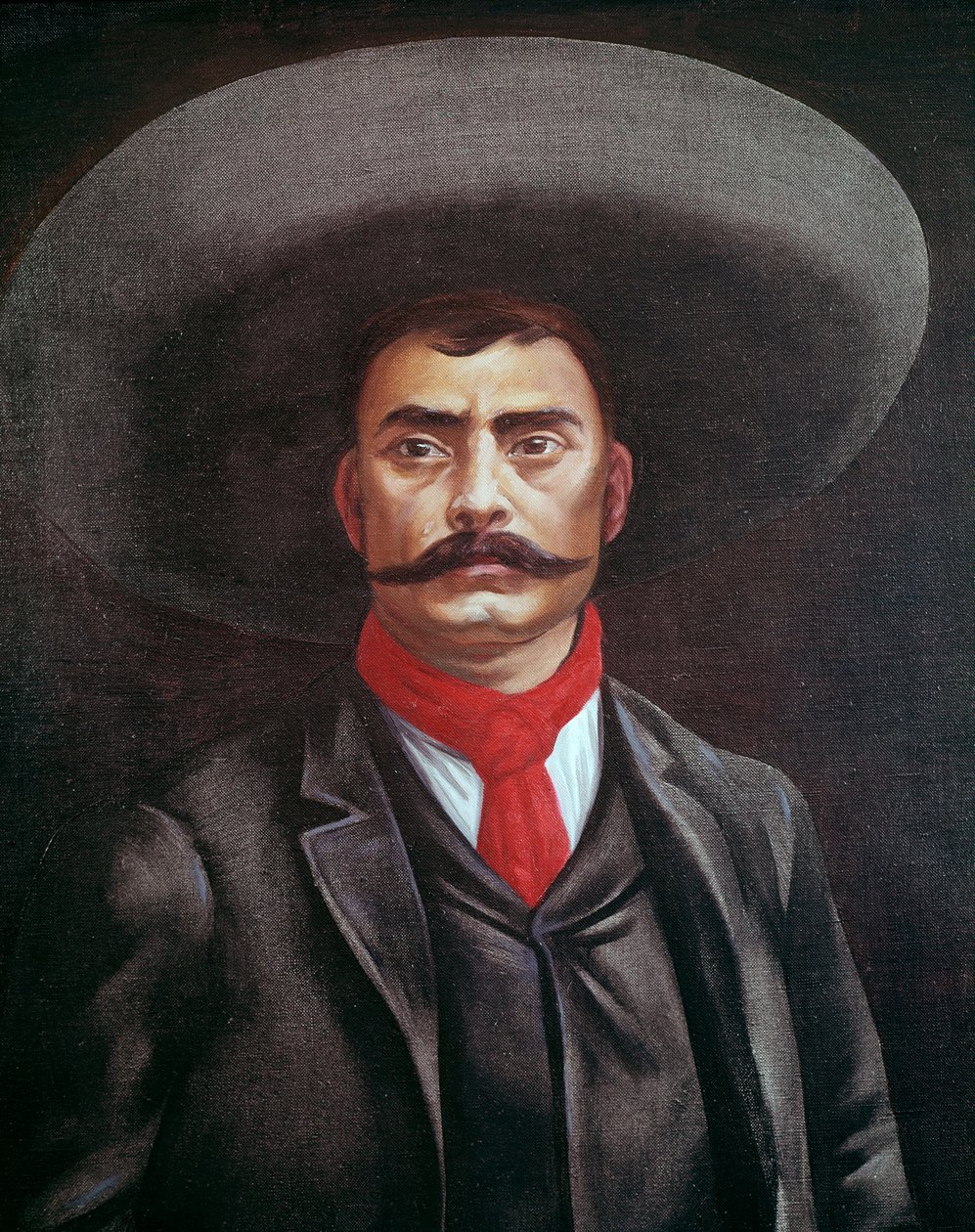 Portret van Emiliano Zapata (1879-1919), Mexicaans door Unknown artist