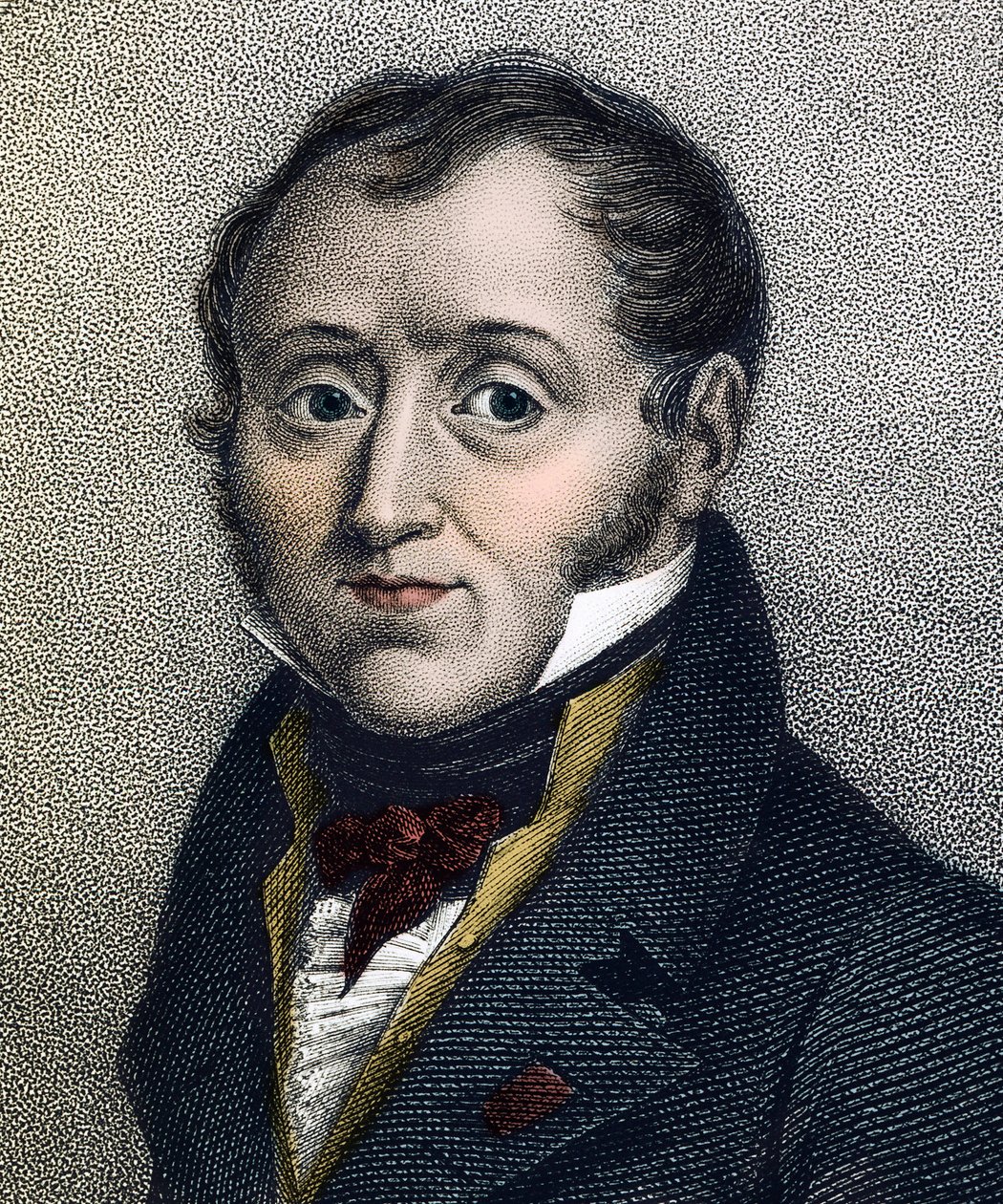 Portret van Emmanuel de Las Cases (1766-1842) Franse historicus - gravure uit de 19e eeuw door Unknown artist