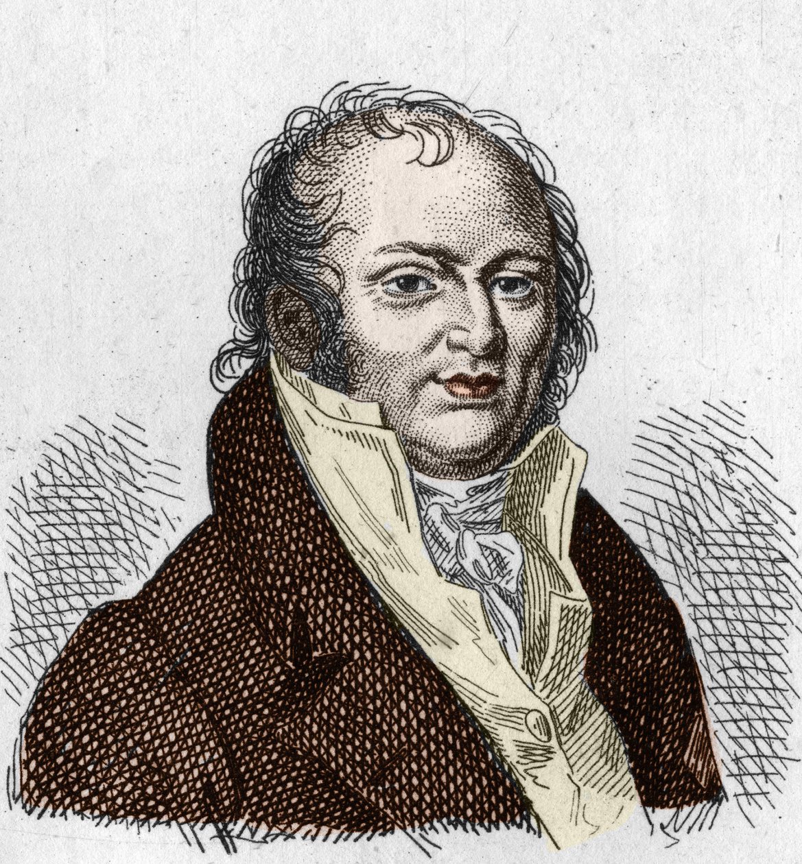 Portret van Etienne Geoffroy Saint Hilaire (1772-1844), Franse natuuronderzoeker. Gravure uit 1835. door Unknown artist