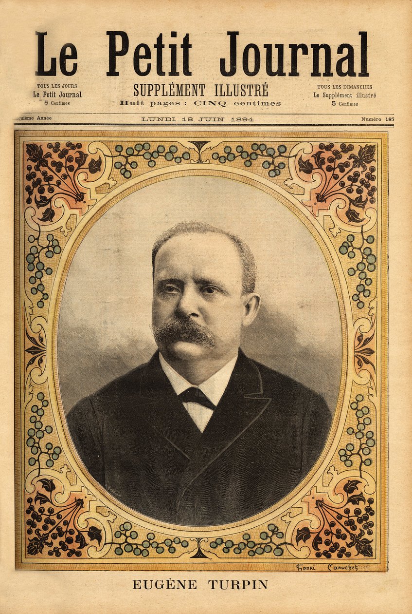 Portret van Eugene Turpin (1848-1927), chemicus gespecialiseerd in explosieven door Unknown artist