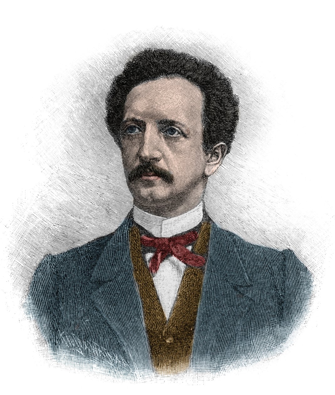 Portret van Ferdinand Johann Gottlieb Lassalle (1825-1864) een Duitse jurist, filosoof en socialistisch politiek activist - gravure door Unknown artist