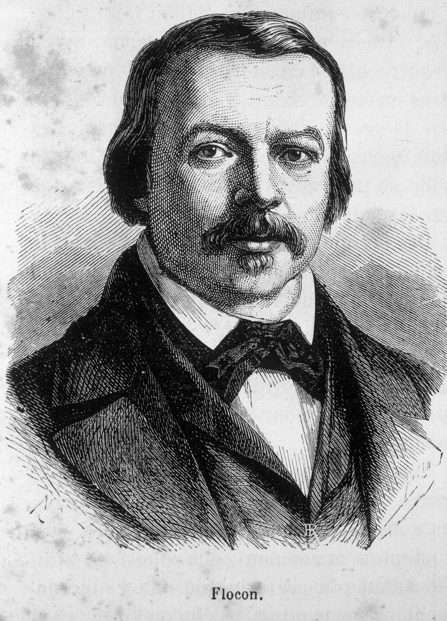 Portret van Flocon, Franse journalist en politicus (1800 - 1866) door Unknown artist