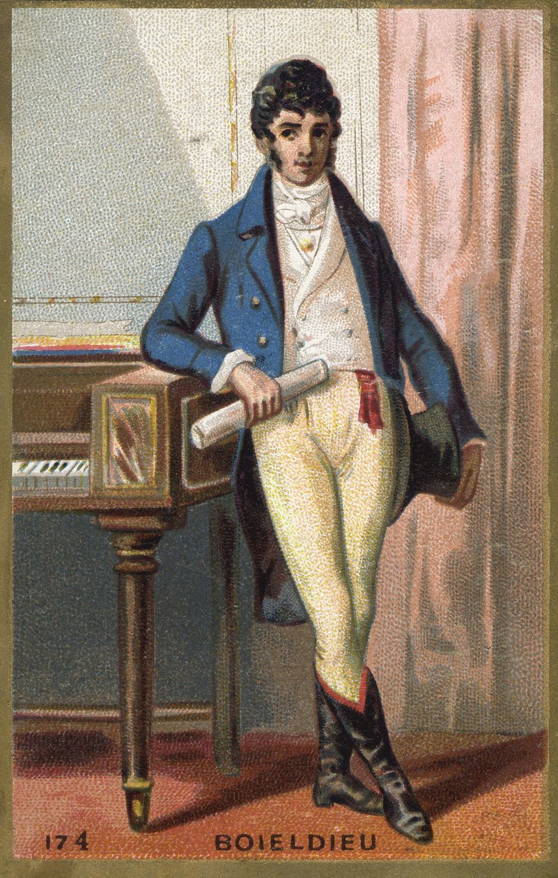 Portret van François Adrien Boieldieu (1775 - 1834), Franse componist door Unknown artist