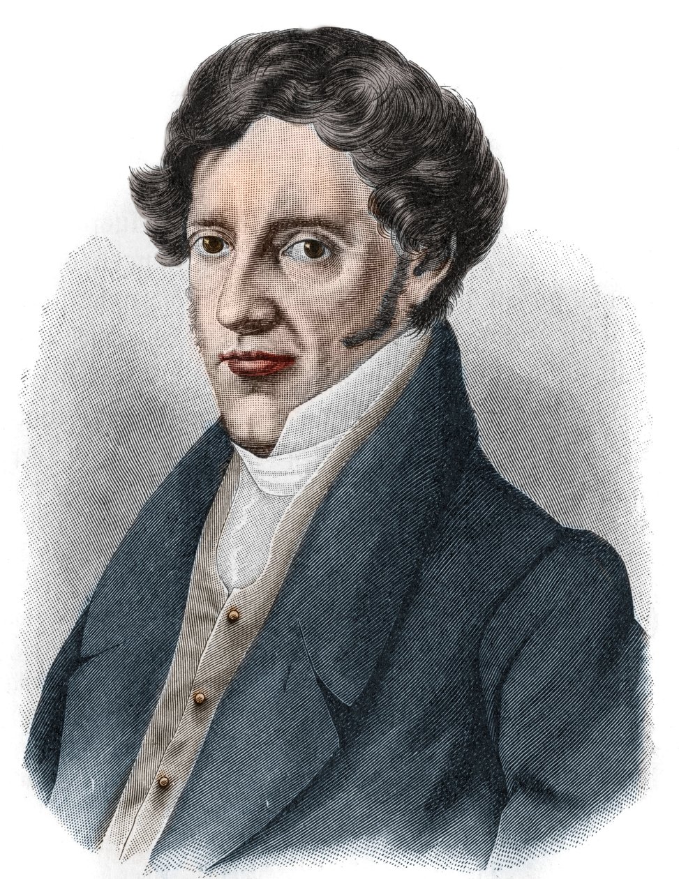 Portret van Franz Grillparzer (1791-1872), Oostenrijkse toneelschrijver. door Unknown artist