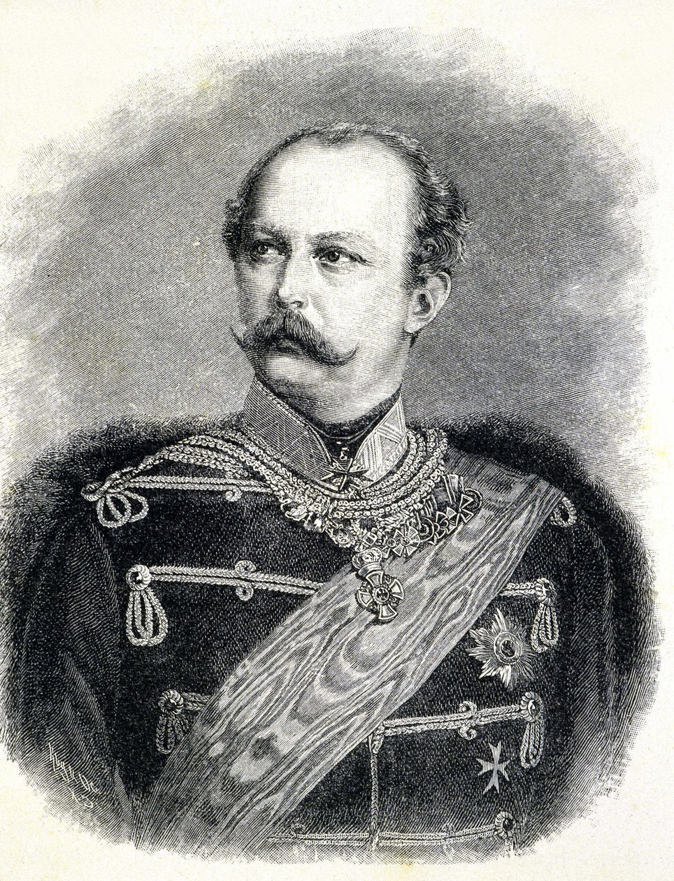 Portret van Frederik Karel van Pruisen (1828 - 1885), neef van Willem I door Unknown artist