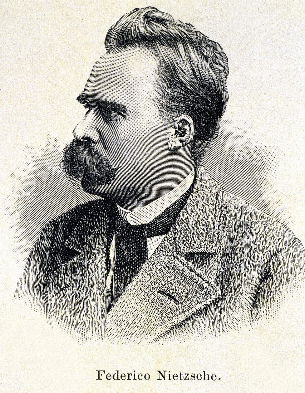 Portret van Friedrich Nietzsche (1833 - 1900) door Unknown artist
