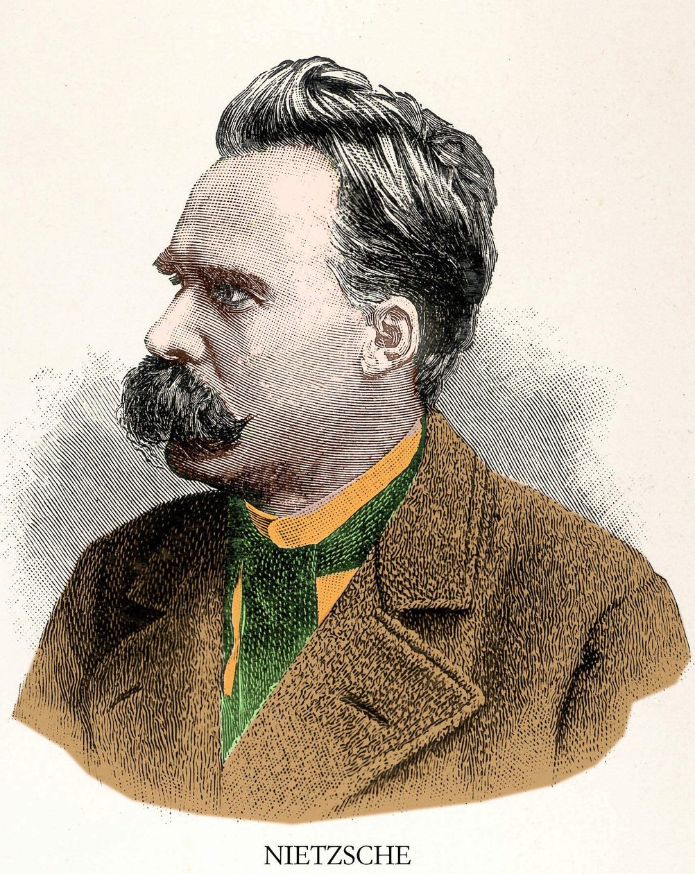 Portret van Friedrich Nietzsche (1844 - 1900) door Unknown artist