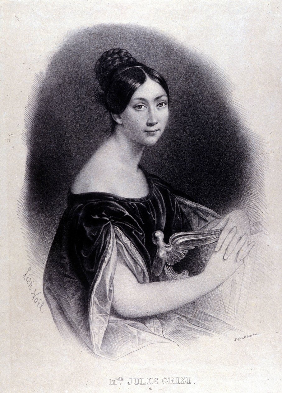 Portret van GRISI Giulia (Julie) (1811-1869) Italiaanse sopraan. door Unknown artist