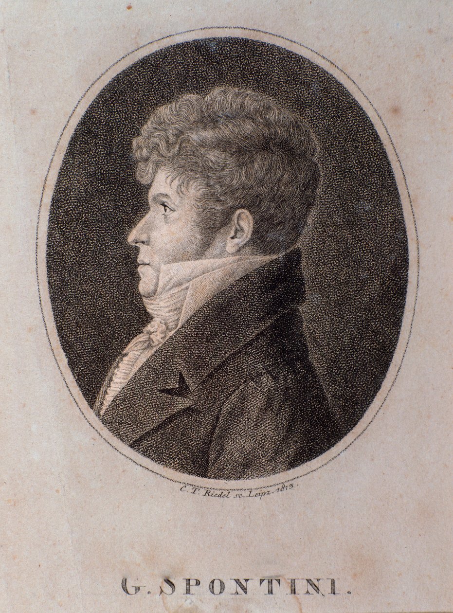 Portret van Gaspare Spontini door Unknown artist