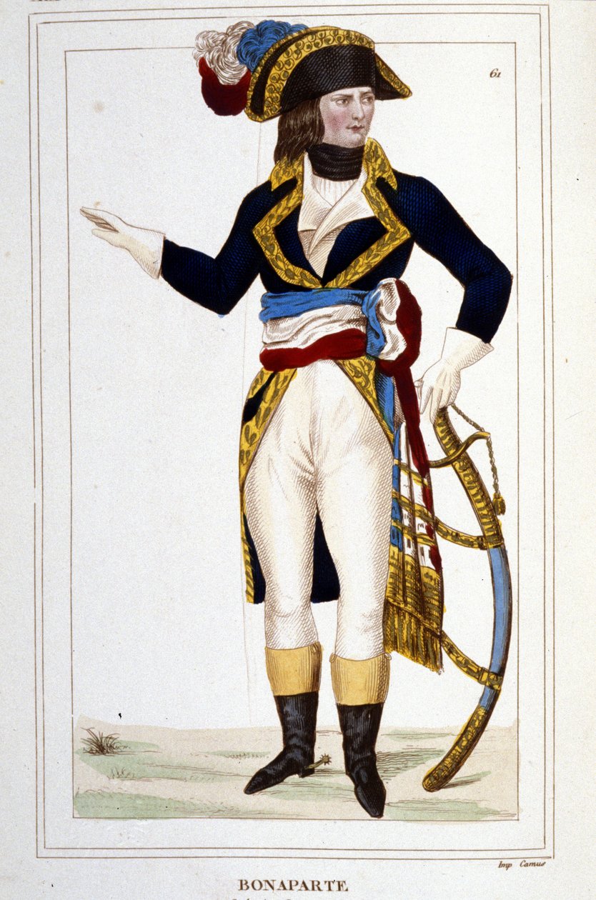 Portret van generaal Napoleon Bonaparte (1769 - 1821) in uniform. door Unknown artist