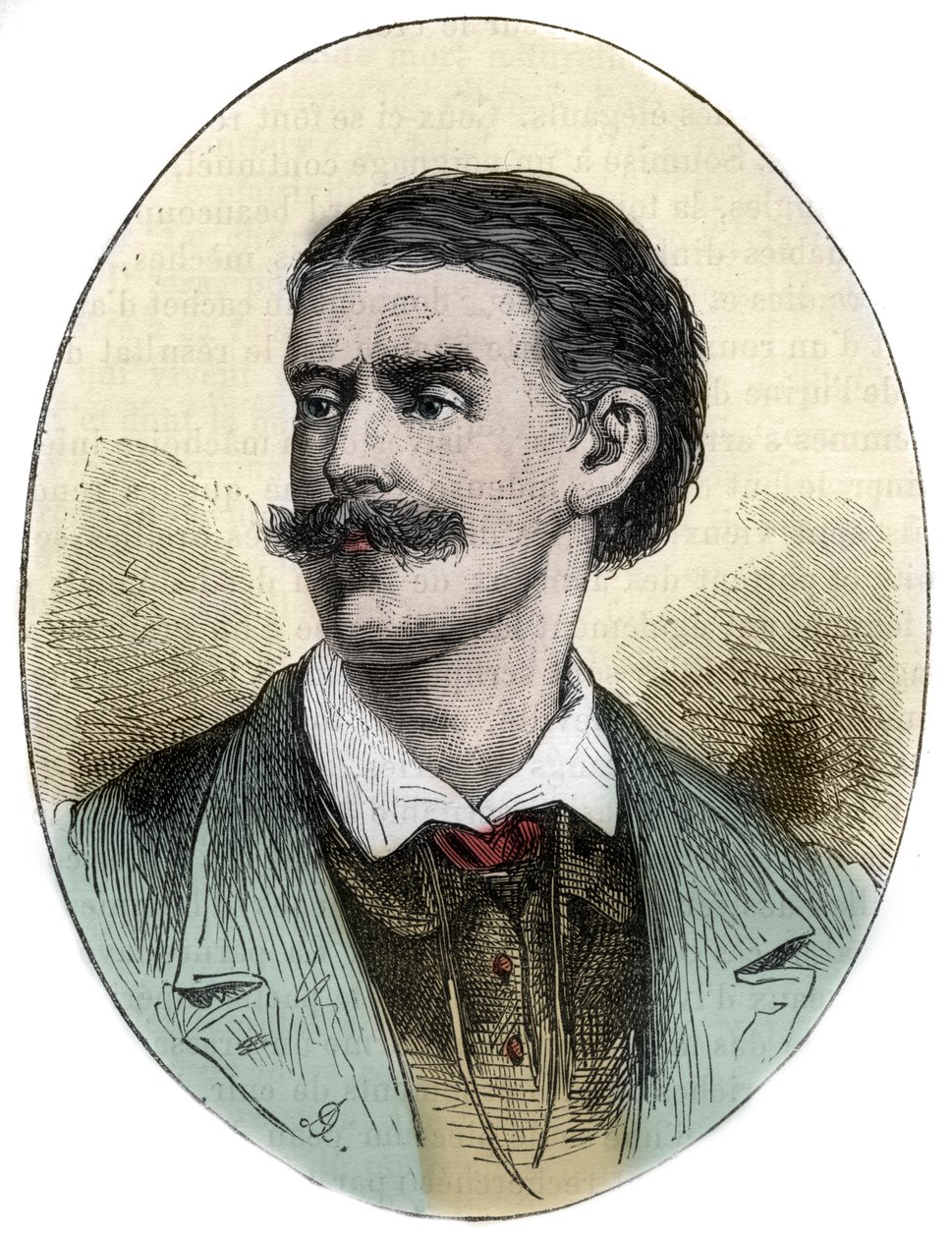 Portret van Georg August Schweinfurth (1836-1925) Duitse ontdekkingsreiziger, botanicus en antropoloog (gravure uit 