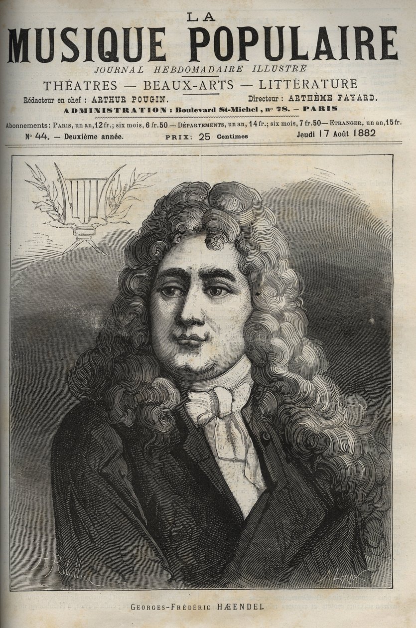 Portret van George Frederick Handel door Unknown artist