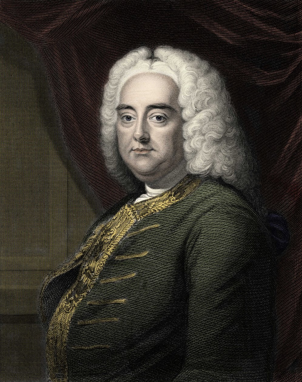 Portret van George Frederick Handel (Georg Friedrich Handel) door Unknown artist