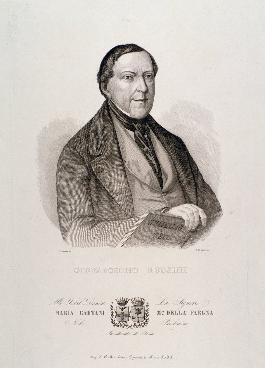 Portret van Gioacchino Rossini door Unknown artist