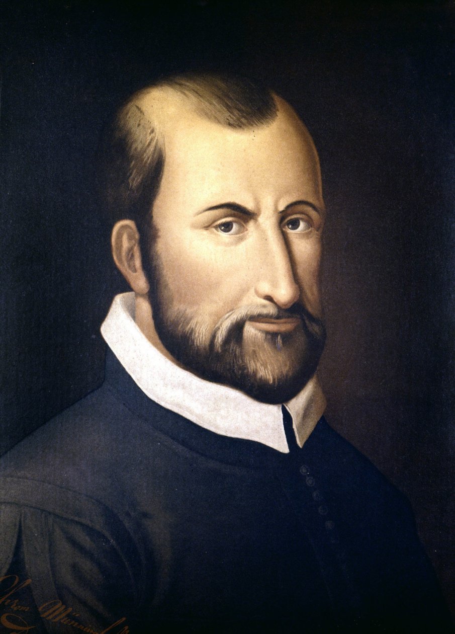 Portret van Giovanni Pierluigi Da Palestrina (1525 - 1594), Italiaanse componist. door Unknown artist