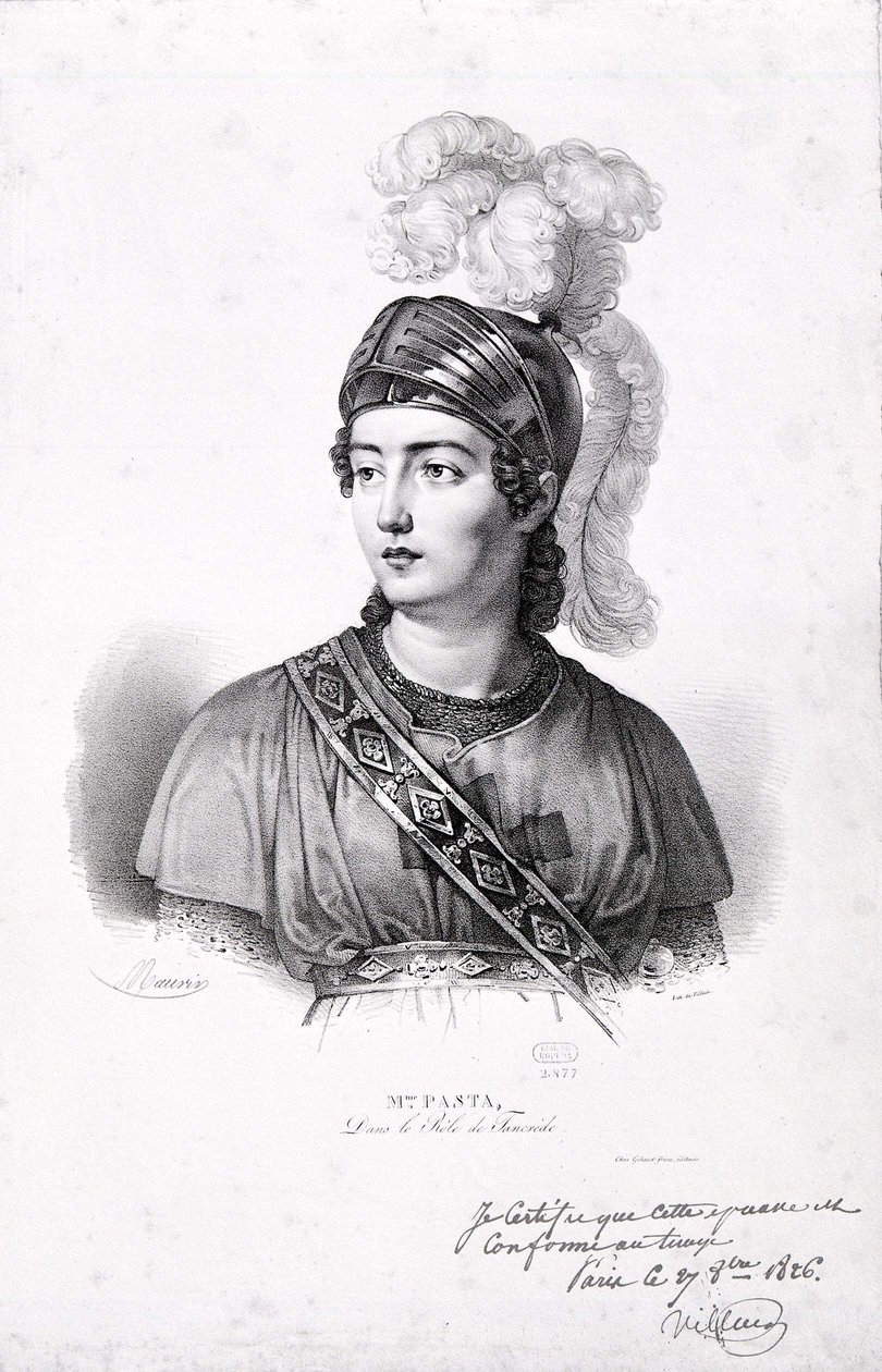 Portret van Giuditta Pasta (1797-1865). door Unknown artist