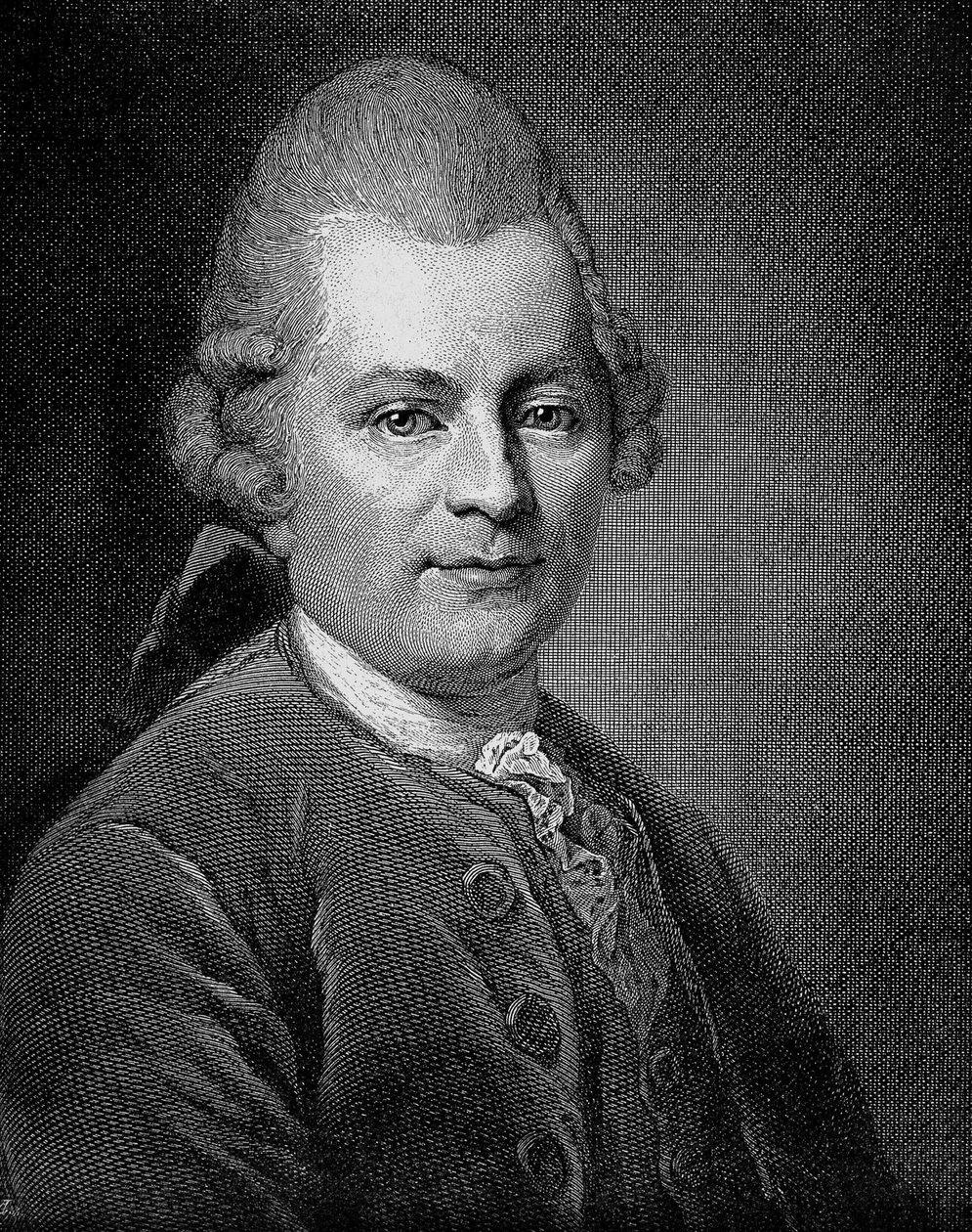 Portret van Gotthold Ephraim Lessing (1729-1781) Duitse schrijver en toneelschrijver door Unknown artist