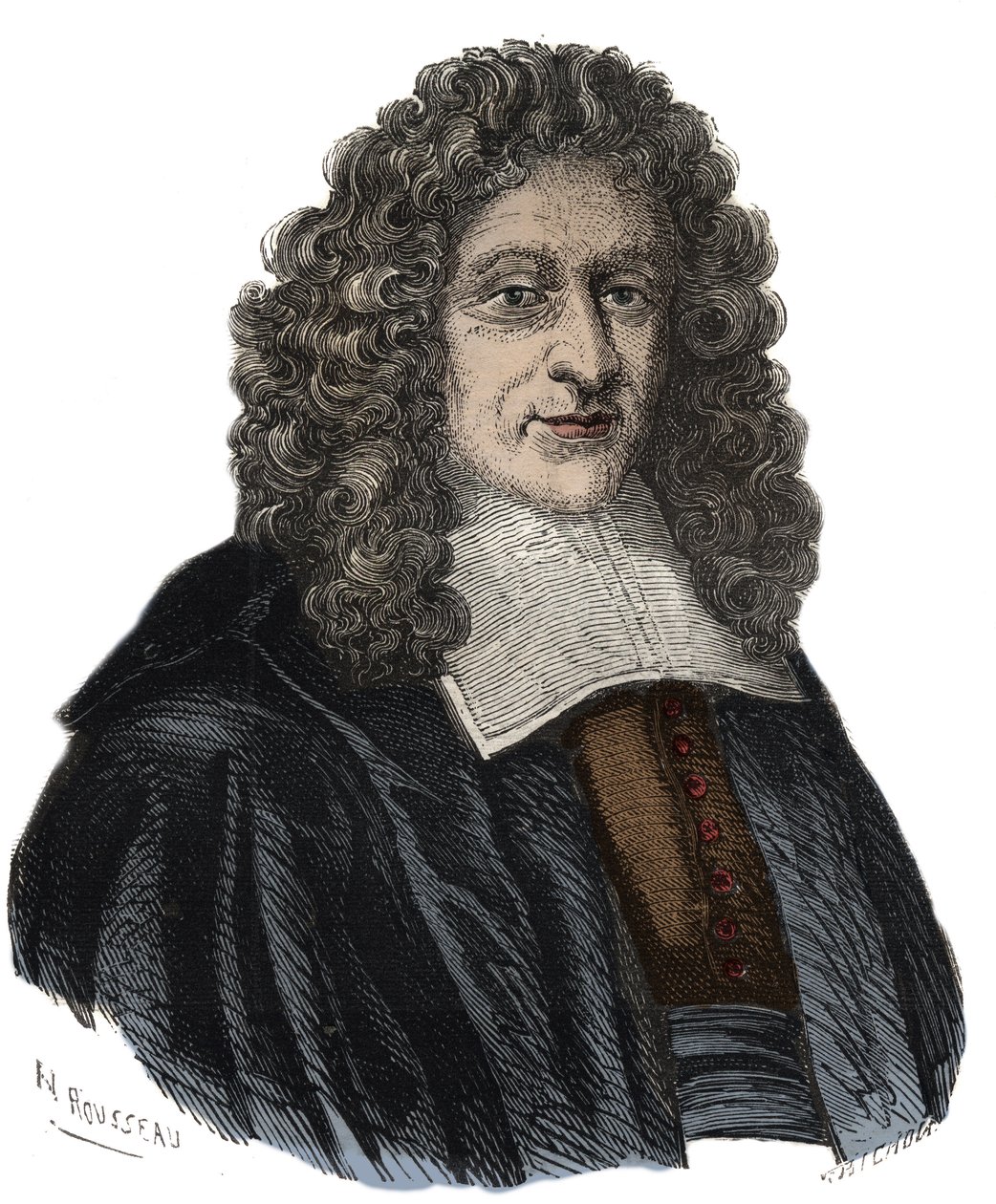 Portret van Guillaume Amfrye, Abt van Chaulieu (1639-1720) libertijnse Franse dichter door Unknown artist