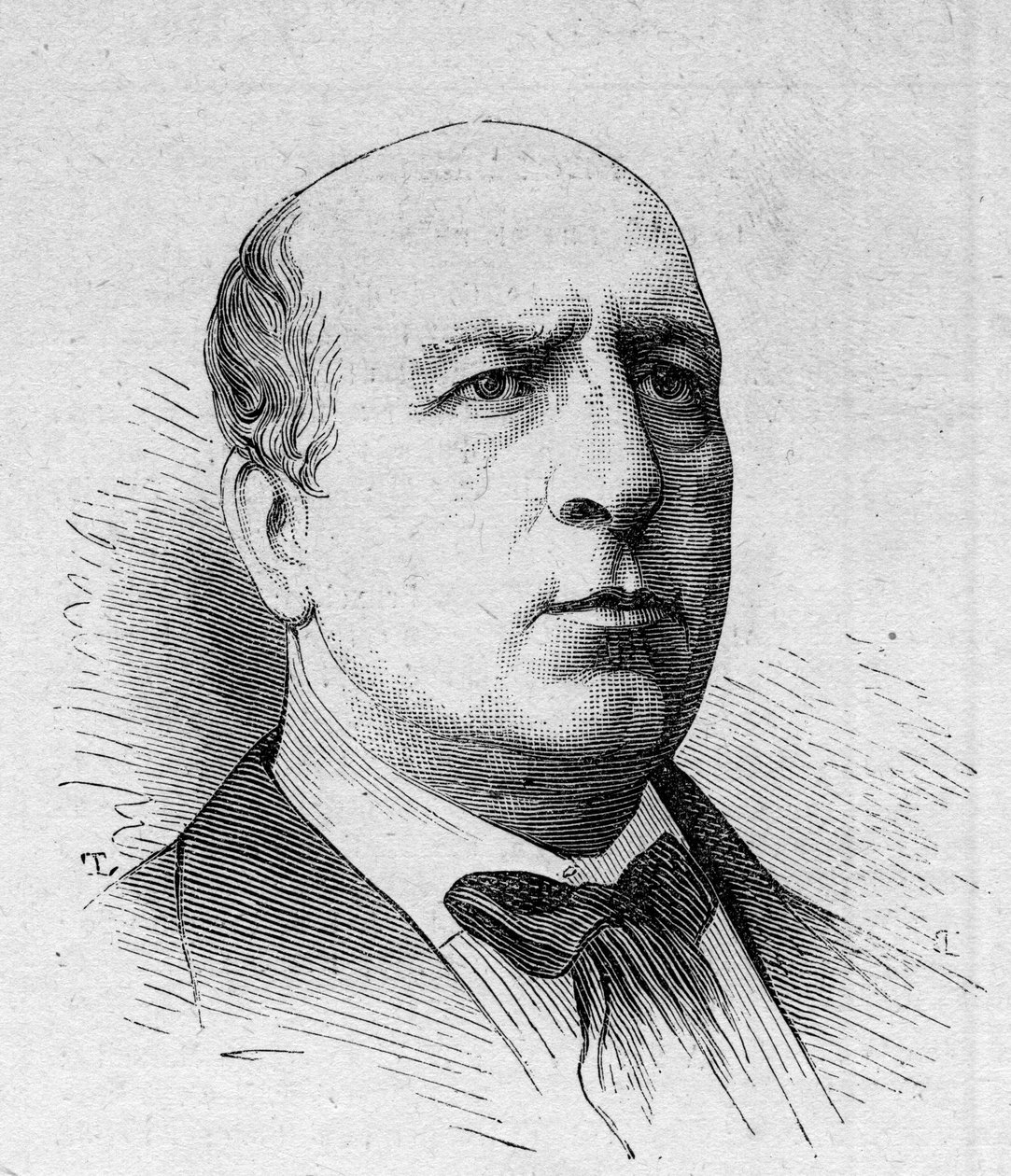 Portret van Henri Maubant (1821-1908), Franse komiek, lid van de Comedie Francaise. Gravure in Le Monde Illustré nr. 1168 van 16 augustus 1879. door Unknown artist