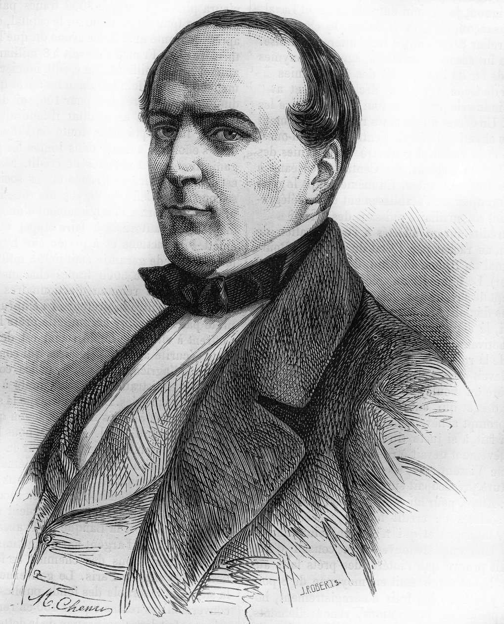 Portret van Hippolyte Fortoul (1811-1856). Minister van Marine en Minister van Openbaar Onderwijs. Gravure uit 1866. door Unknown artist