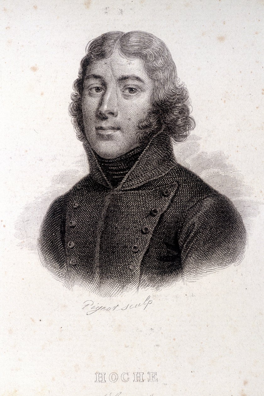 Portret van Hoche, gravure van de 19e eeuw door Unknown artist