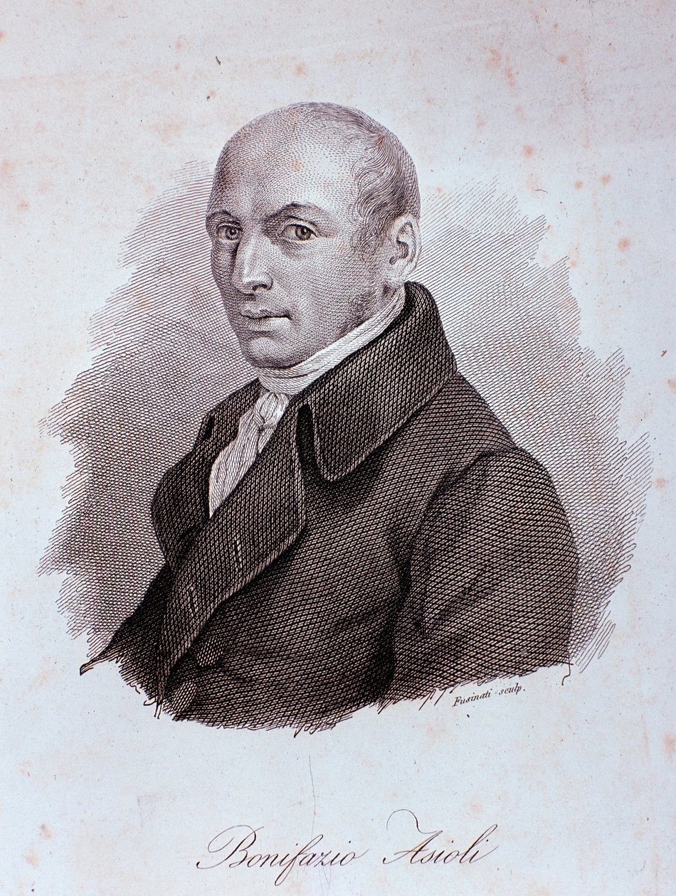 Portret van de Italiaanse componist Bonifazio Asioli (1769-1832) door Unknown artist