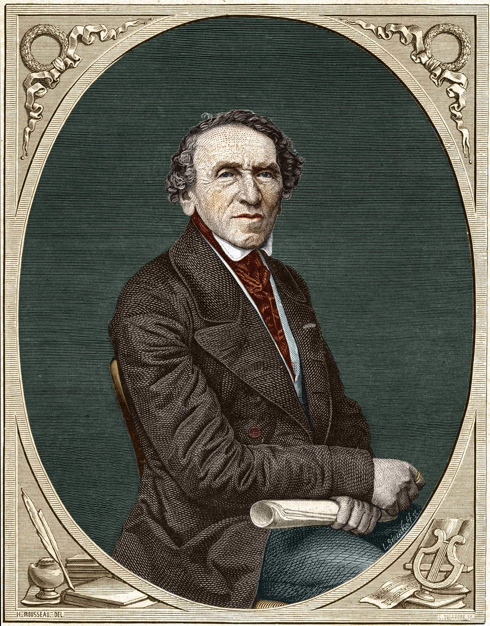 Portret van Jakob Liebmann Meyerbeer (1791-1864), Duitse componist door Unknown artist