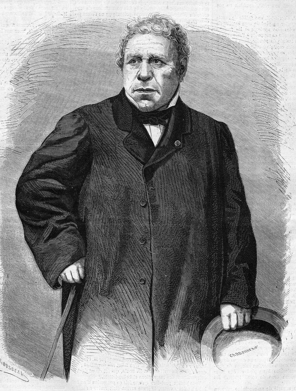 Portret van Jean Auguste Dominique Ingres (1780-1867). Franse schilder door Unknown artist