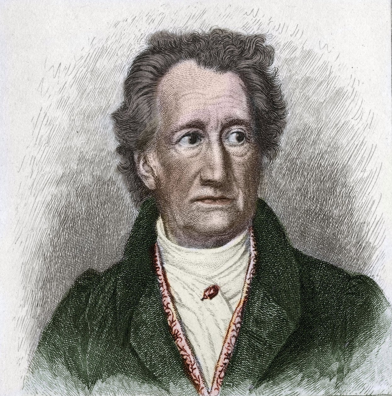 Portret van Johan Wolfgang Goethe (1749 - 1832), Duitse schrijver door Unknown artist