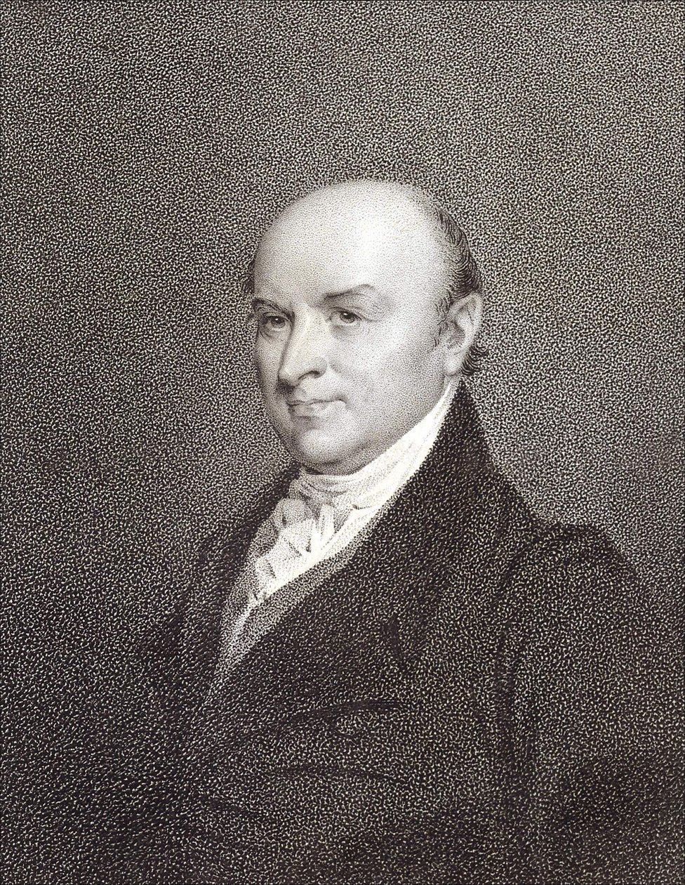 Portret van John Quincy Adams (1767 - 1848), zoon van President John Adams en President van de Verenigde Staten (1825 - 1829). Gravure 19e eeuw door Unknown artist