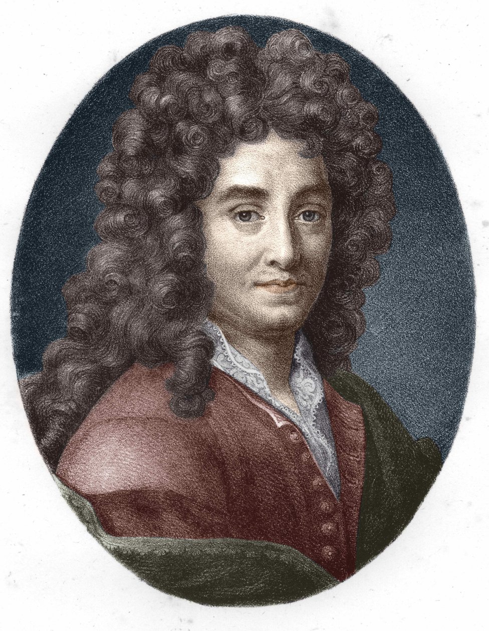 Portret van La Bruyère. Gravure uit de 19e eeuw. door Unknown artist