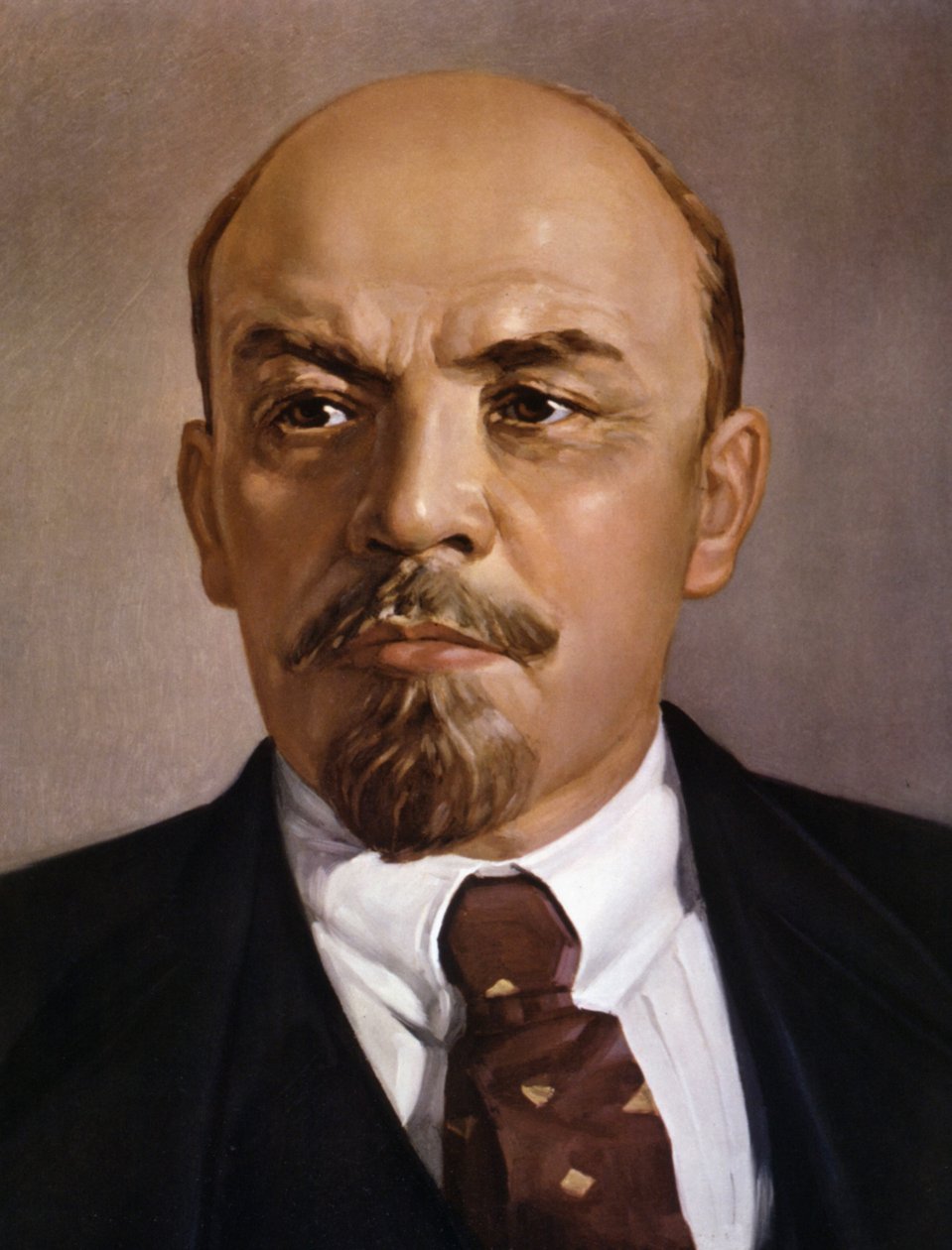 Portret van Lenin. Anoniem schilderij, zd. 20e eeuw. door Unknown Artist