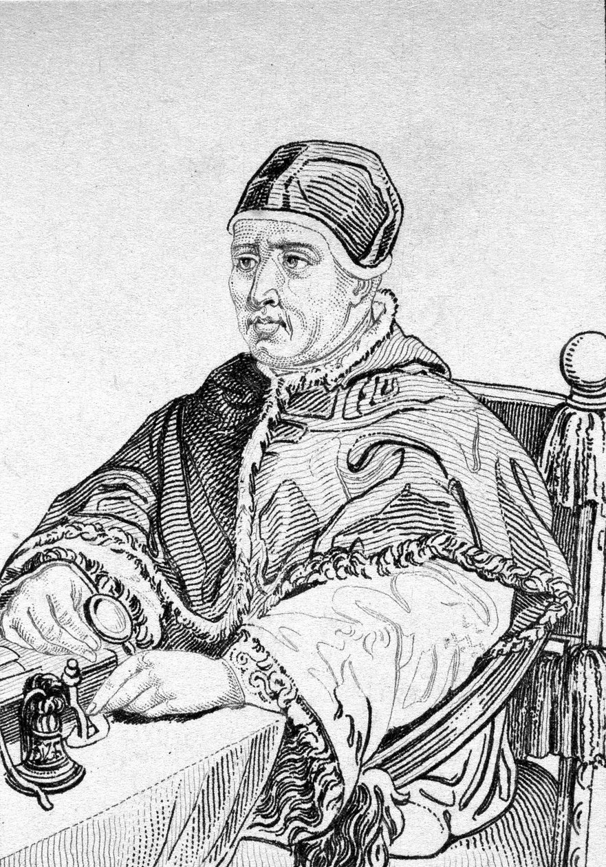 Portret van Leo X (Johannes van Medici) (1475 - 1521), 215e paus (1513 - 1521) door Unknown artist
