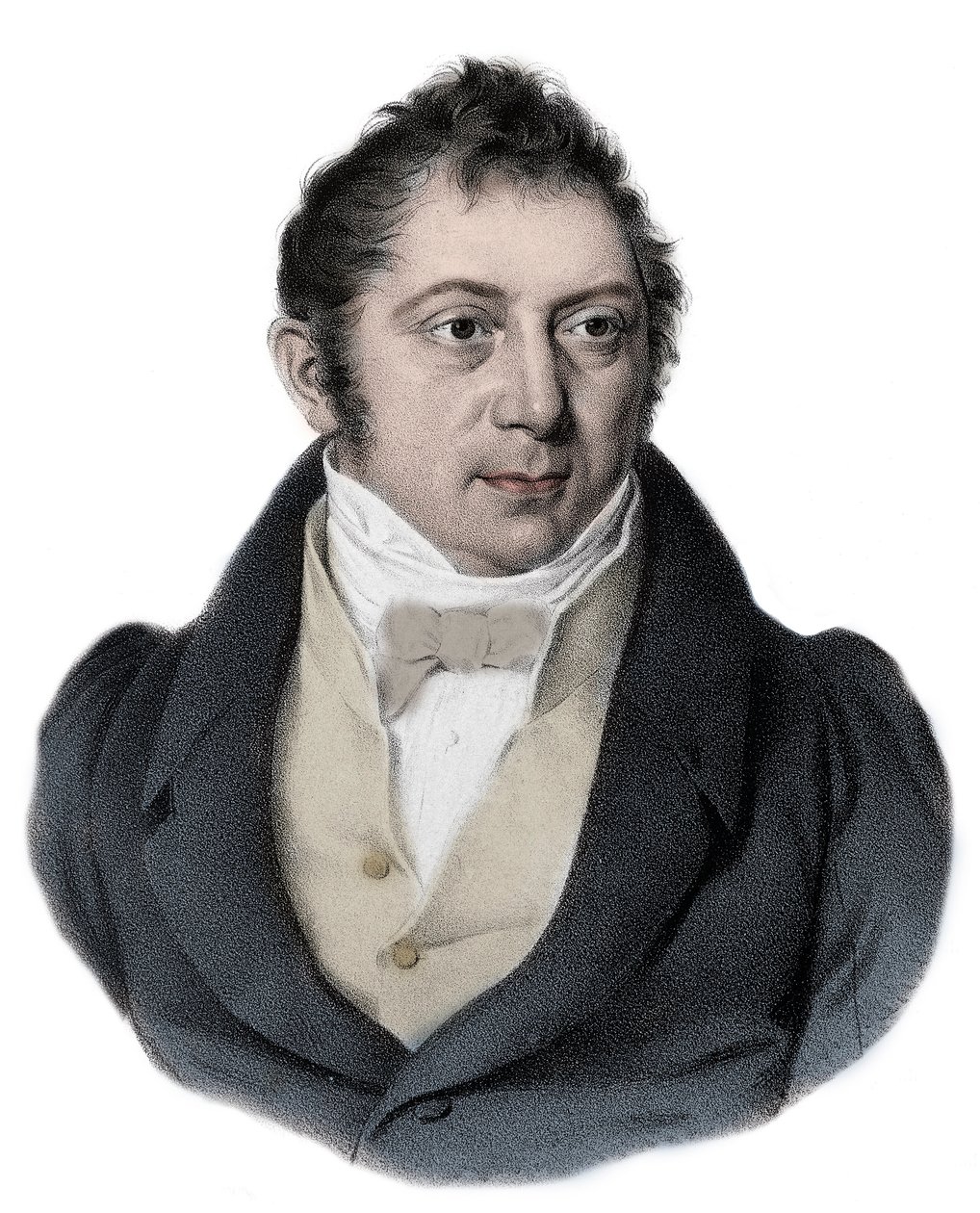 Portret van Louis Ludwig Spohr (1784-1859), Duitse componist, violist en dirigent. door Unknown artist