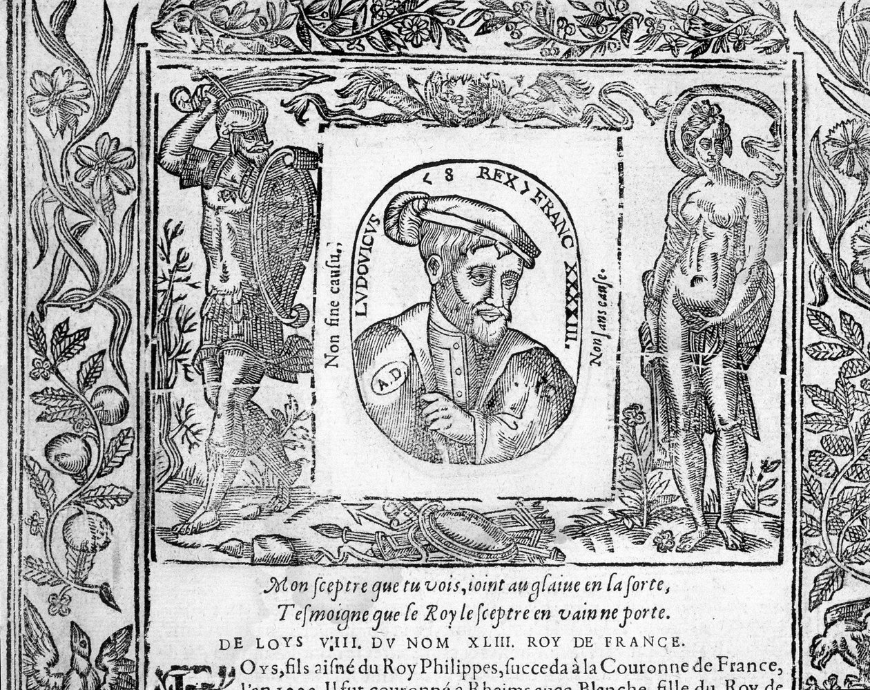 Portret van Lodewijk VIII De Leeuwenkoning van Frankrijk van 1223 tot 1226 door Unknown artist
